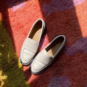 & Other Stories Beige Loafers Size 7.5 with Semi-Chunky Platform